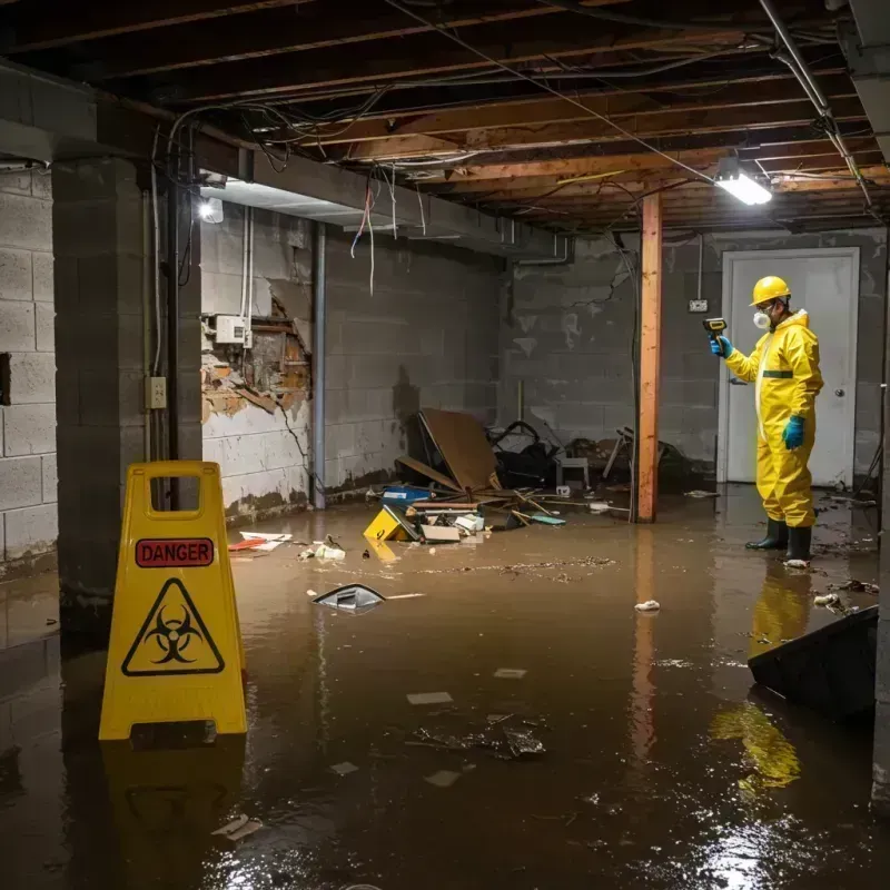 Flooded Basement Electrical Hazard in Bolivar, WV Property